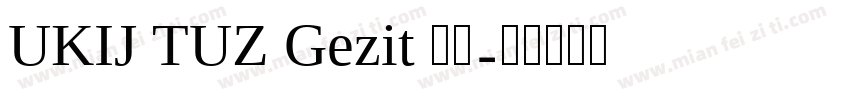UKIJ TUZ Gezit 字体字体转换